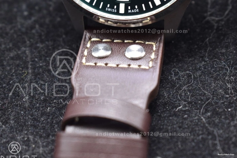 Pilot Strap Leather Big HighQuality A Best 524 ZF Brown Edition Real IW500901 on 0321